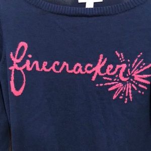 Lilly Pulitzer Tops - Lilly Pulitzer Pink Navy Large Sweater Top Lilly Pulitzer Tops - Lilly Pulitzer Pink Navy Large Sweater Top